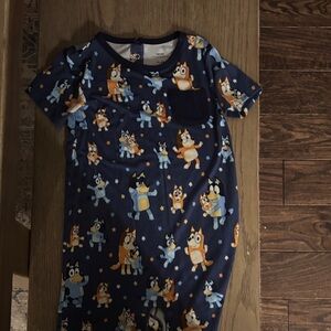 Little Sleepies Blue and Orange Kids One Piece BLUEY